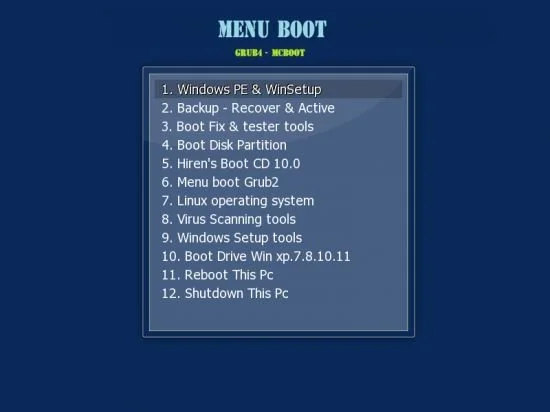 WinPE MCBoot VN Version 9.0.080722