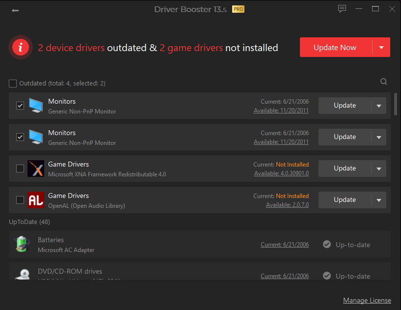 Iobit DriverBooster - Install Driver