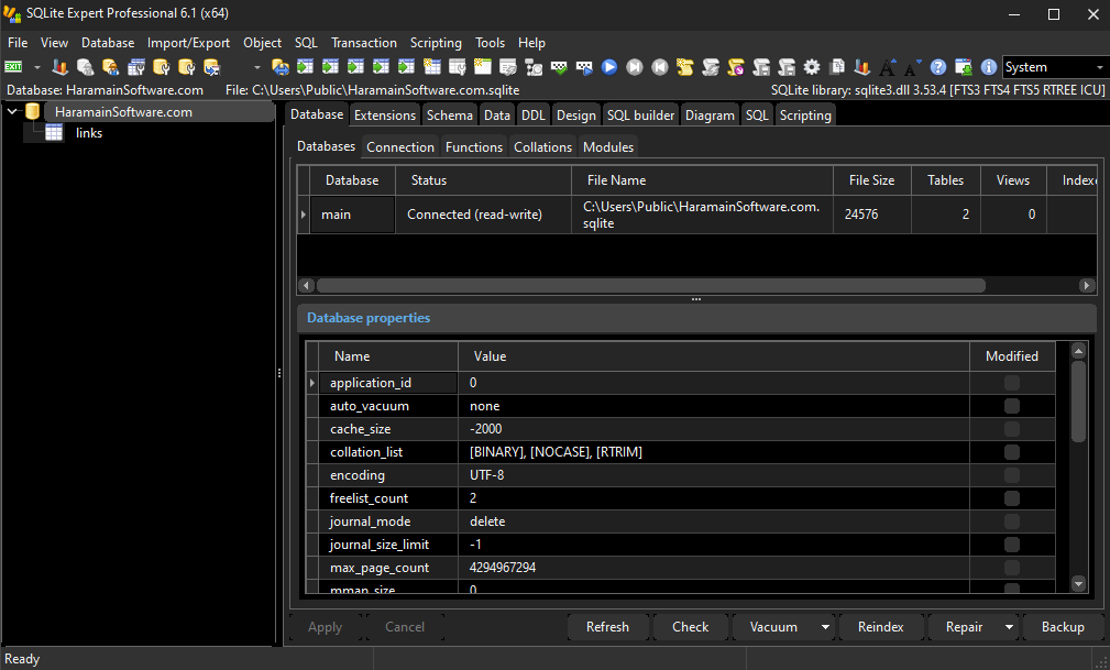 SQLite Expert Professional - Main Edit SQLite